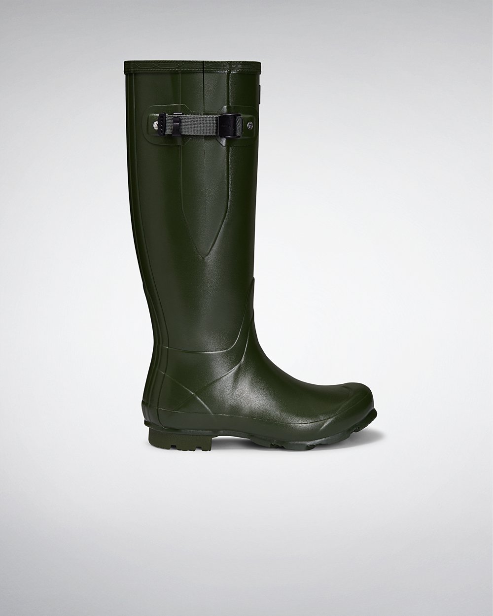 Hunter Mujer Norris Field Side Adjustable - Botas de Lluvia Verde - 346-XYTSQU